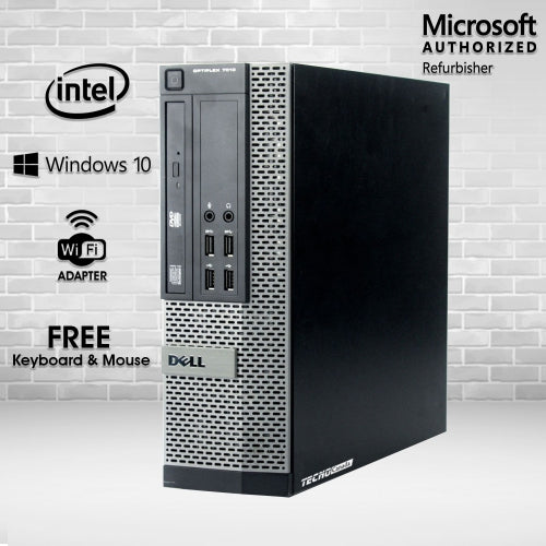 Refurbished (Good) - Dell OptiPlex 7010 SFF Desktop Computer - Intel Core i7-3770, 16GB RAM, New 480GB SSD, Windows 10 Home