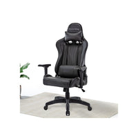 Thumbnail for MotionGrey Enforcer - Office Gaming Chair, Ergonomic, High Back, PU Leather, with Height Adjustment, Headrest & Lumbar Cushions - Black - Only at BestBuy