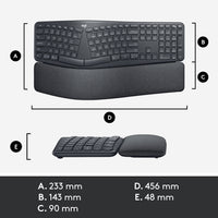 Thumbnail for Logitech ERGO K860 Bluetooth Ergonomic Keyboard - English