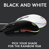 Thumbnail for Logitech G203 LIGHTSYNC 8000 DPI Optical Gaming Mouse - Black