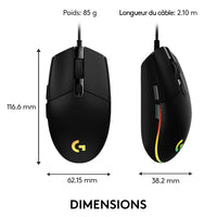 Thumbnail for Logitech G203 LIGHTSYNC 8000 DPI Optical Gaming Mouse - Black