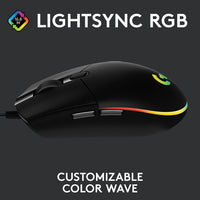 Thumbnail for Logitech G203 LIGHTSYNC 8000 DPI Optical Gaming Mouse - Black