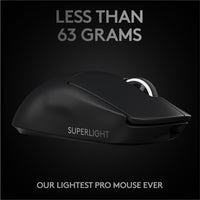 Thumbnail for Logitech G Pro X Superlight 25600 DPI Wireless HERO Optical Gaming Mouse - Black