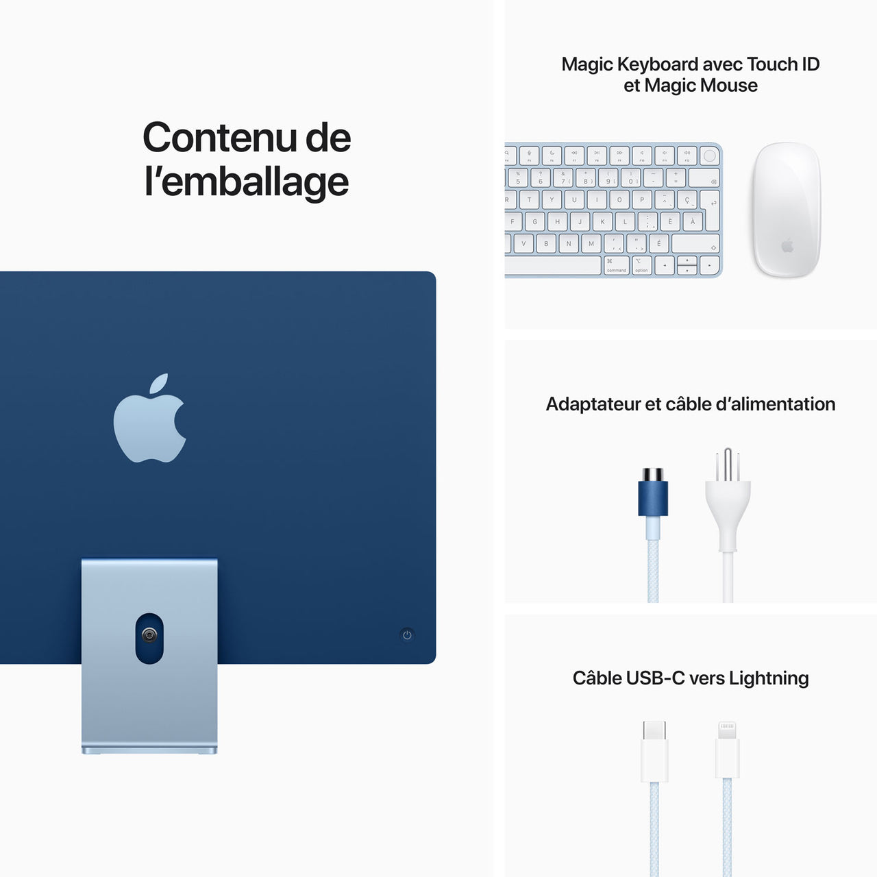 Apple iMac 24" (Spring 2021) - Blue (Apple M1 Chip / 8-Core GPU / 512GB SSD / 8GB RAM) - English