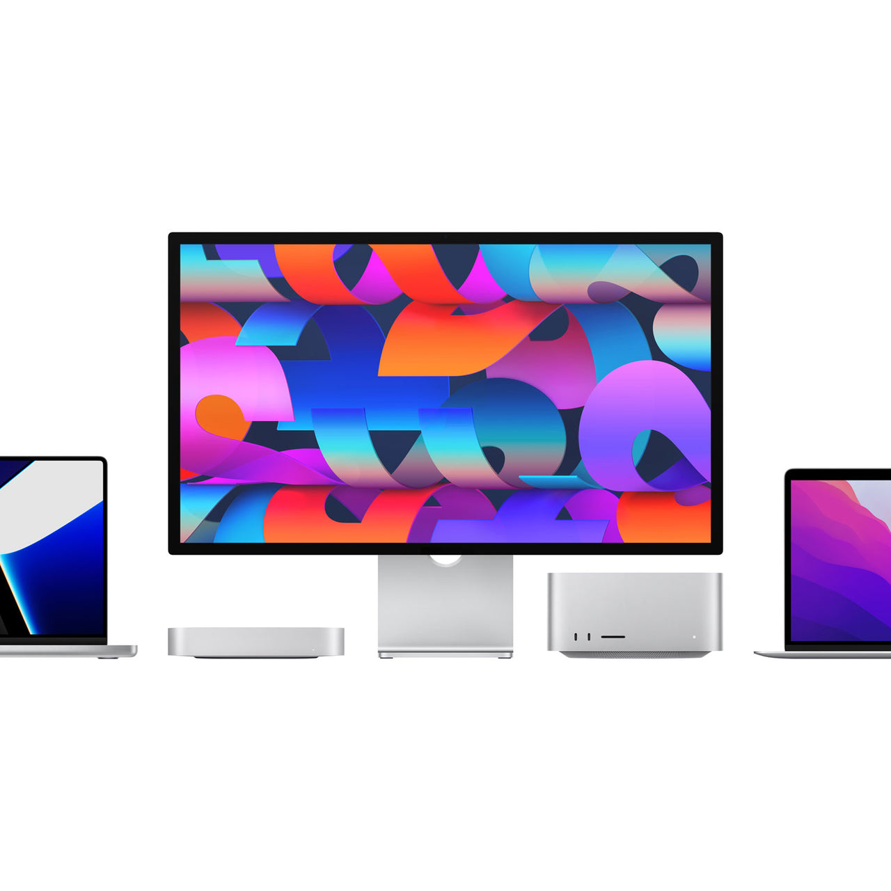 Apple Studio Display 27" 5K Retina Standard Glass Tilt-Adjustable Monitor (MK0U3VC/A) - Silver