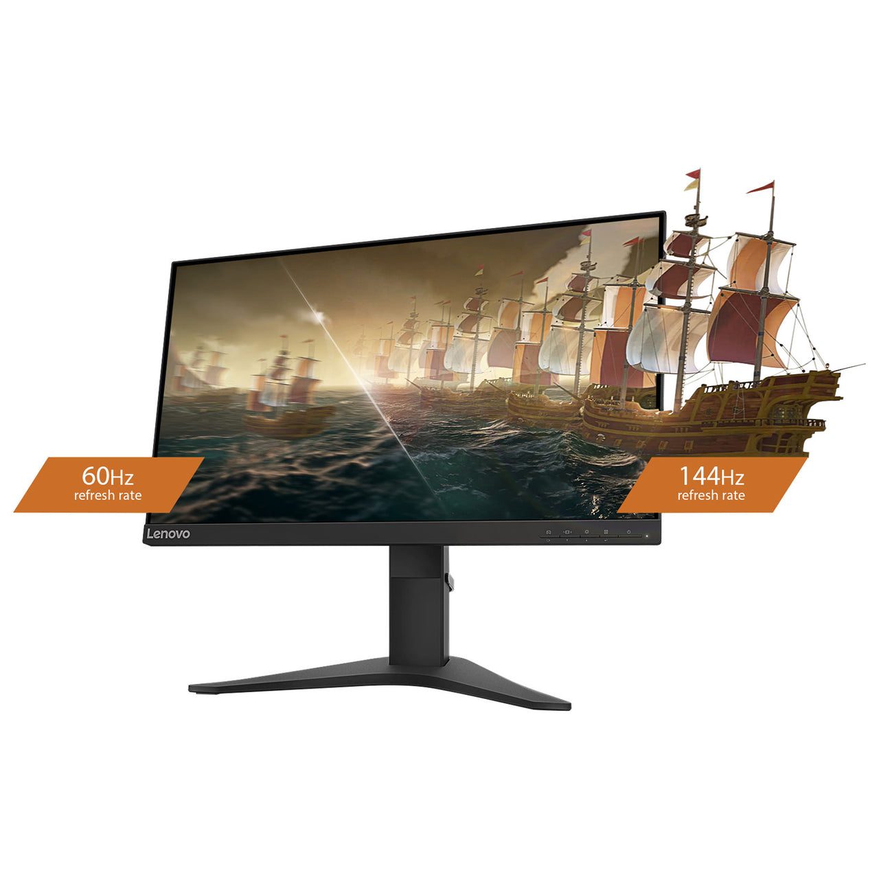 Lenovo G25-10 24.5" FHD 144Hz 1ms TN LED G-Sync Gaming Monitor (65FEGCC2US) - Raven Black