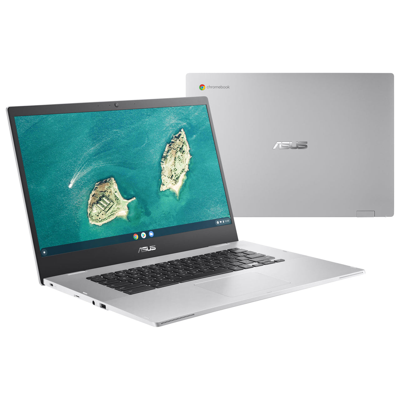 ASUS CX1 15.6" Chromebook - Silver (Intel Celeron N3350/64GB eMMC/8GB RAM/Chrome OS)