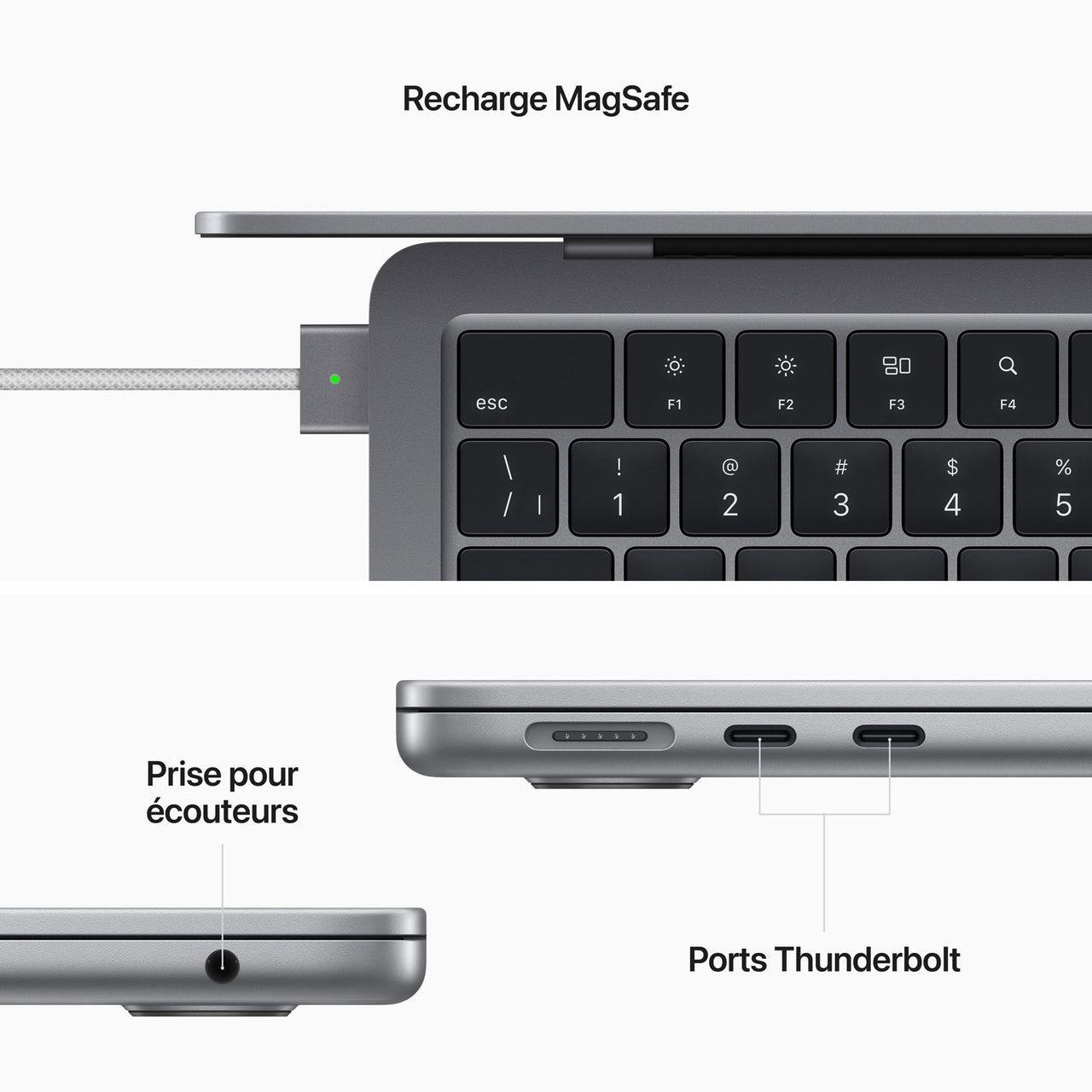 Apple MacBook Air 13.6" w/ Touch ID (2022) - Space Grey (Apple M2 Chip / 256GB SSD / 8GB RAM) - English