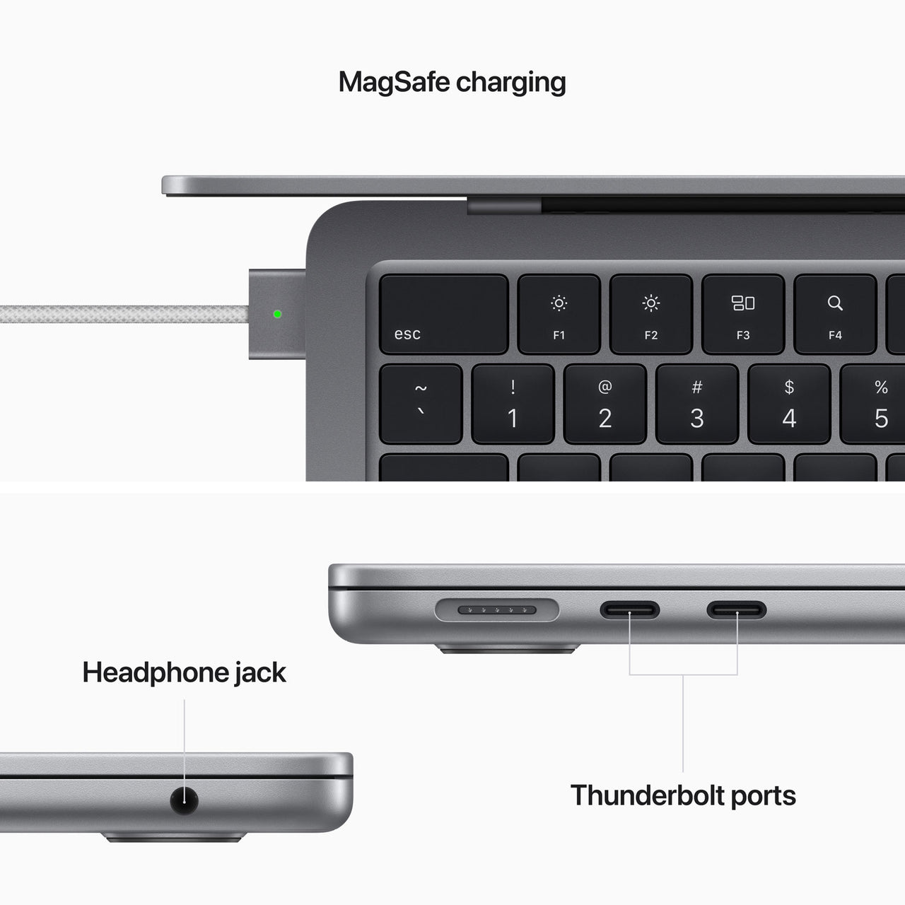 Apple MacBook Air 13.6" w/ Touch ID (2022) - Space Grey (Apple M2 Chip / 256GB SSD / 8GB RAM) - English