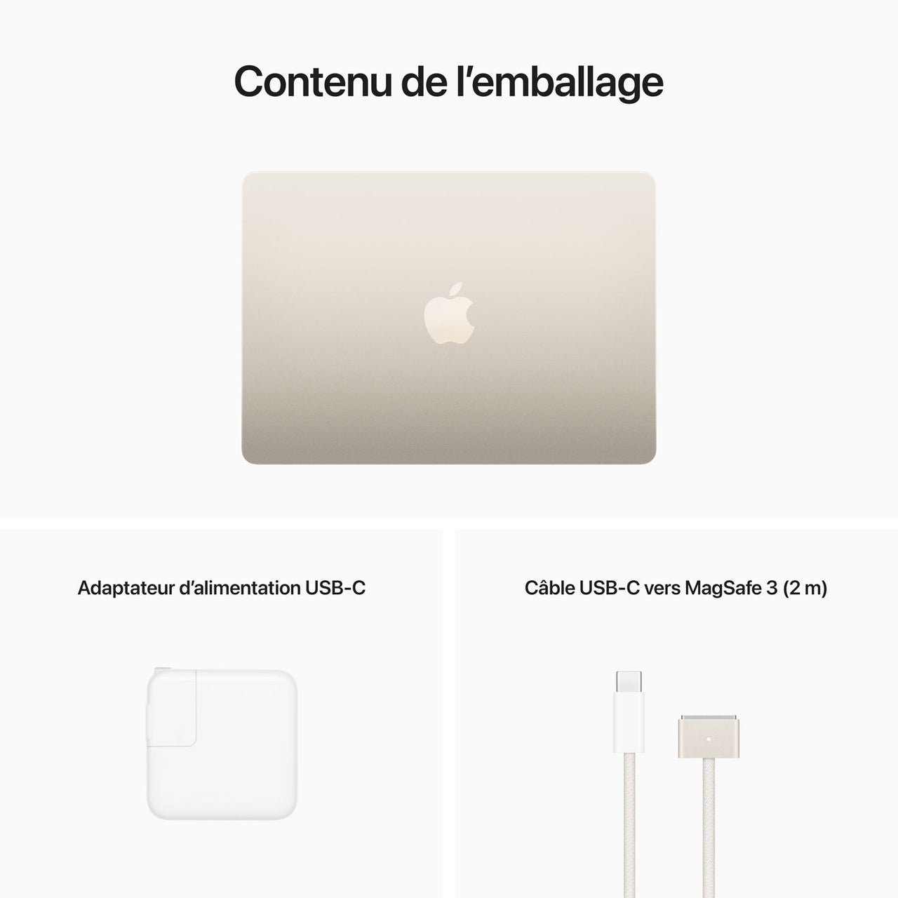 Apple MacBook Air 13.6" w/ Touch ID (2022) - Starlight (Apple M2 Chip / 256GB SSD / 8GB RAM) - English