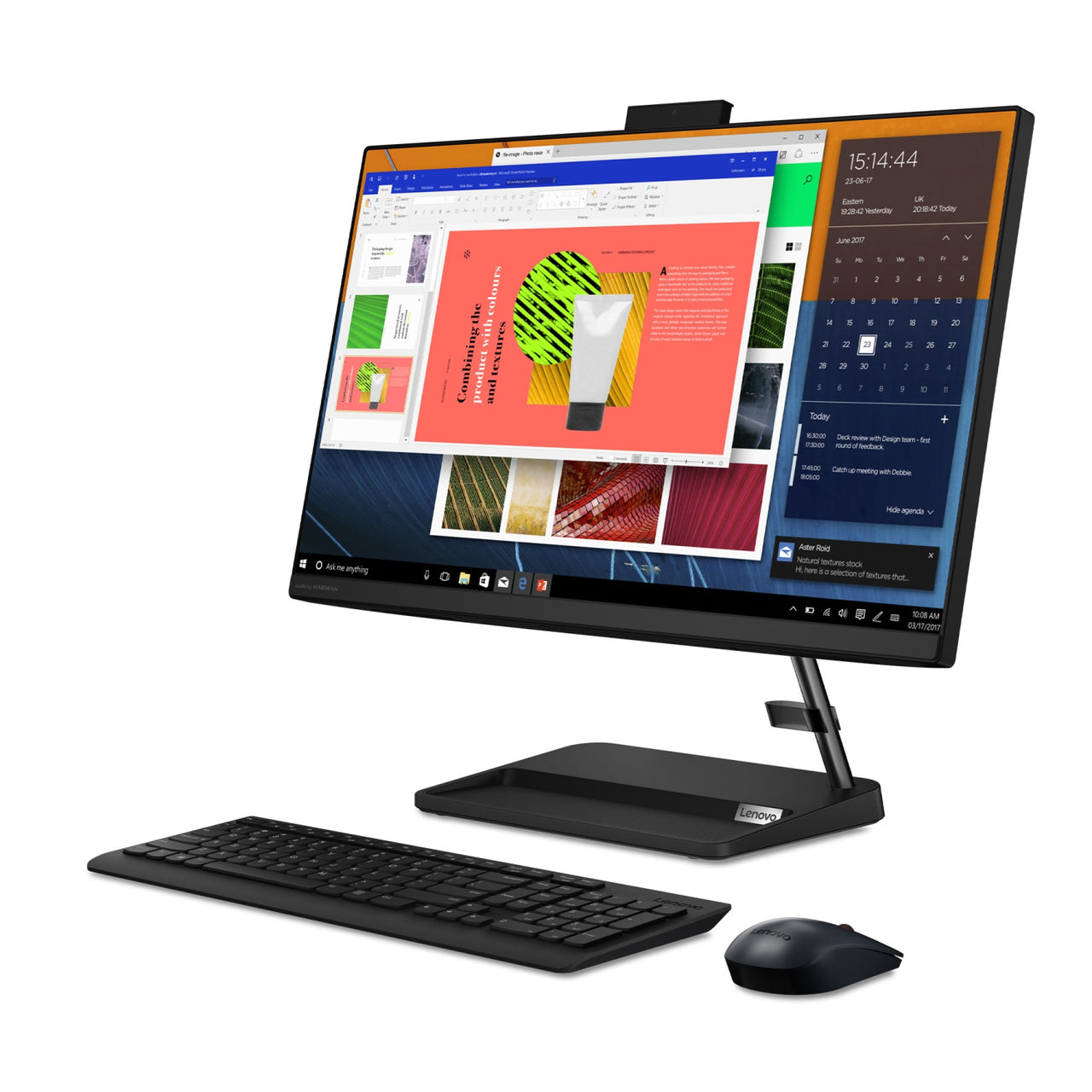 Lenovo IdeaCentre AIO 3 Desktop, 23.8" FHD IPS Touch 250 nits, Ryzen 5 5500U, AMD Radeon Graphics, 8GB, 512GB, Win 11 Home