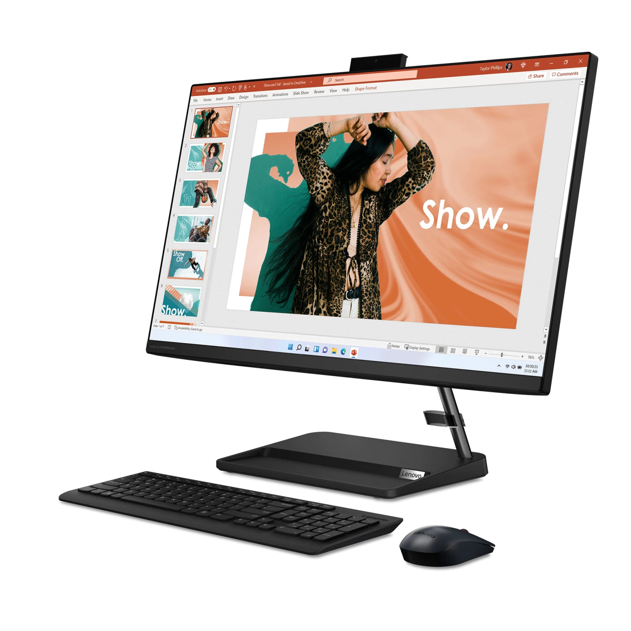 Lenovo IdeaCentre AIO 3i Intel Desktop, 21.5" FHD IPS Touch LED Backlight, i3-1220P, UHD Graphics for 12th Gen Processors