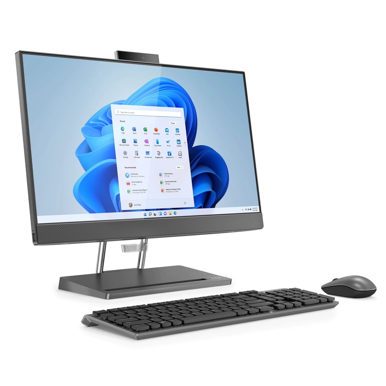 Lenovo IdeaCentre AIO 5i Intel Desktop, 23.8" FHD IPS Touch LED Backlight, i7-12700H, Iris Xe Graphics eligible, 16GB