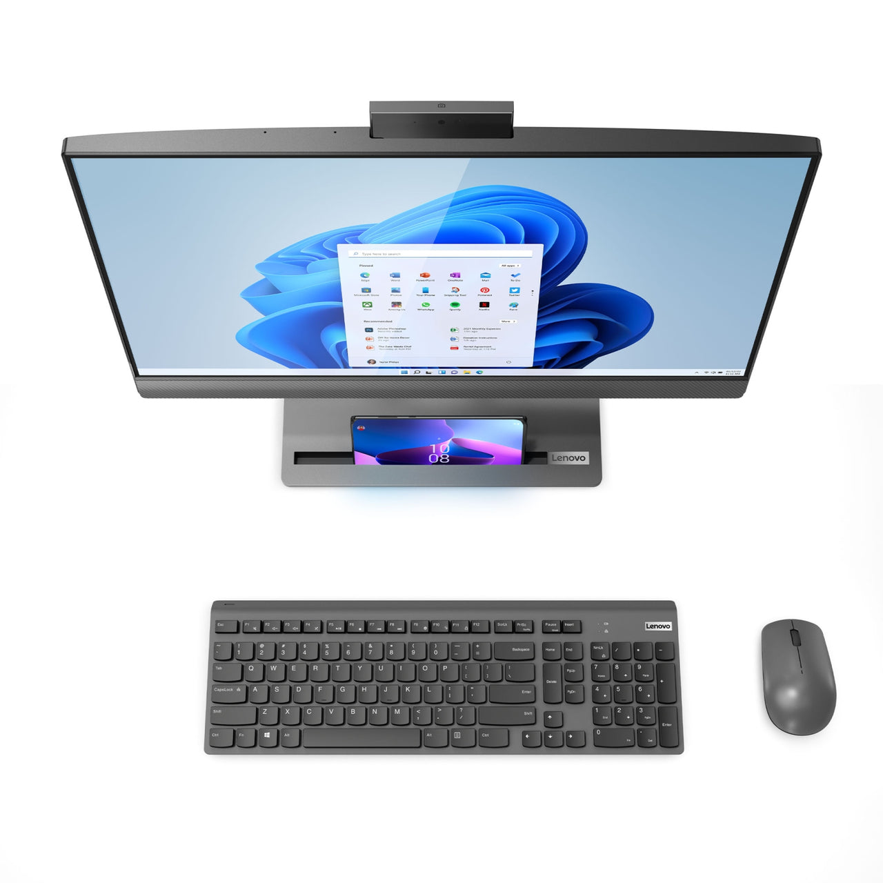 Lenovo IdeaCentre AIO 5i Intel Desktop, 23.8" FHD IPS Touch LED Backlight, i7-12700H, Iris Xe Graphics eligible, 16GB