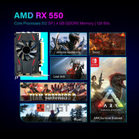 Thumbnail for Lenovo Gaming PC Desktop computer - Intel Quad I5 up to 3.6GHz, Radeon RX 550 4G, 128G SSD + 2TB, 16GB Memory, RGB Keyboard & Mouse, DVD, WiFi & Bluetooth, Win 10 Pro-Refurbished