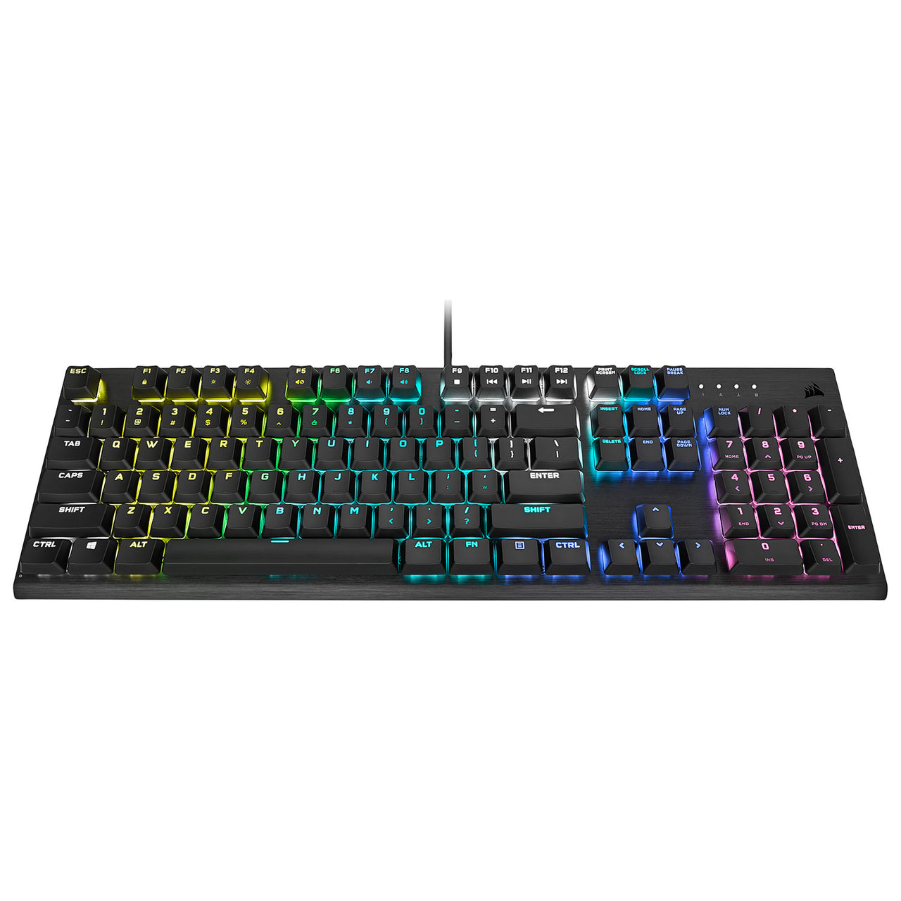 Corsair K60 Backlit Mechanical Cherry MX Low Profile Speed RGB Gaming Keyboard - English