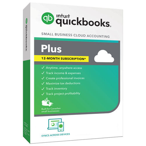 Intuit QuickBooks Plus (PC/Mac) - 5 Users - 1 Year