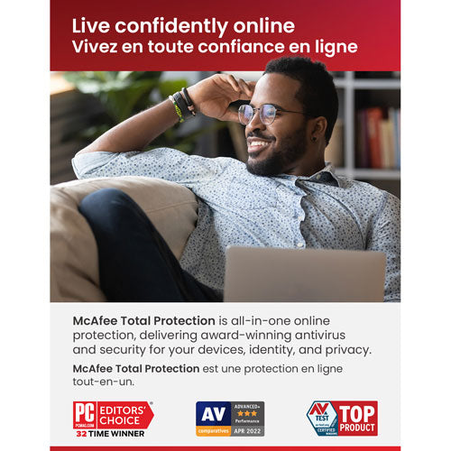 McAfee Total Protection (PC/Mac/Android/iOS) - 5 Devices - 1 Year - Digital Download