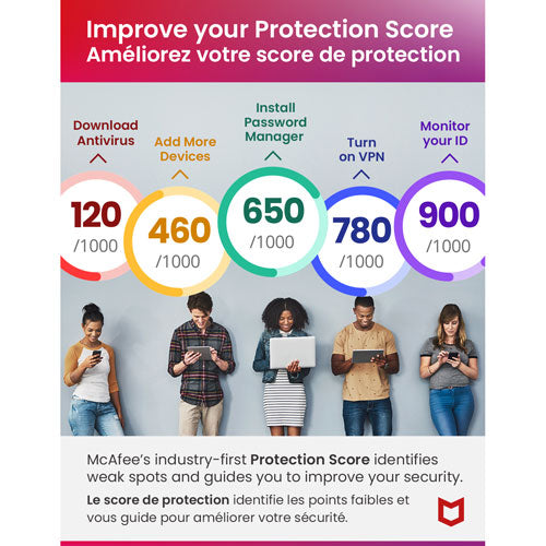 McAfee Total Protection (PC/Mac/Android/iOS) - 5 Devices - 1 Year - Digital Download