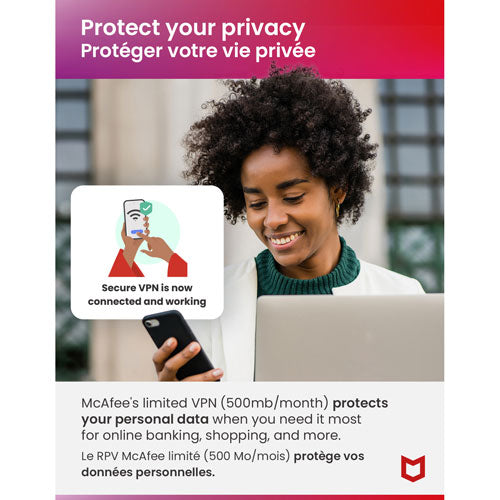 McAfee Total Protection (PC/Mac/Android/iOS) - 5 Devices - 1 Year - Digital Download