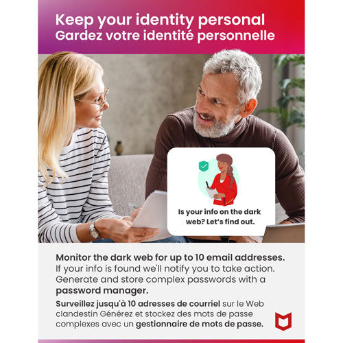 McAfee Total Protection (PC/Mac/Android/iOS) - 5 Devices - 1 Year - Digital Download