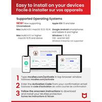 Thumbnail for McAfee Total Protection (PC/Mac/Android/iOS) - 5 Devices - 1 Year - Digital Download